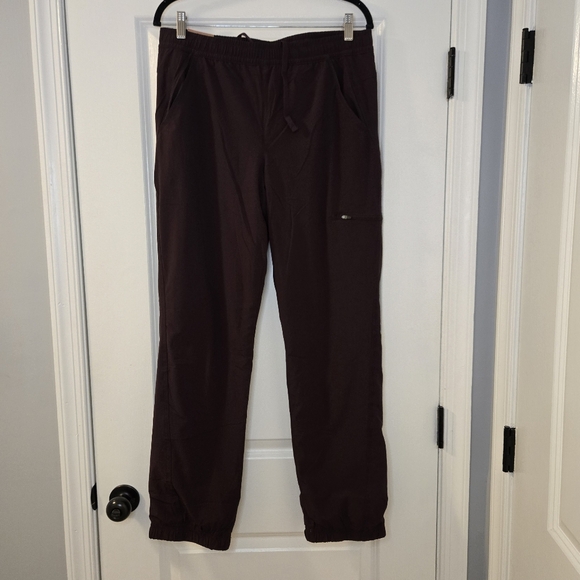 Eddie Bauer Purple Fleece Lined Pants With Side Pocket Size 8 NWT - Picture 1 of 16